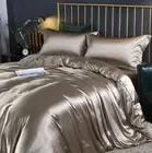 Summer Washed Real Silk Bedding Quilt Duvet Cover Pillowcases Sheet Set Hot Sell