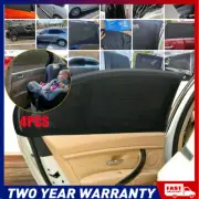 4x Universal Sun Shade Rear Side Seat Car Window UV Protec Sock Baby Protection (for: BMW)