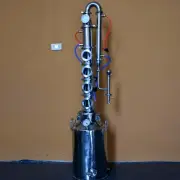 13 Gallon 4" Stainless Steel Alcohol Flute Column Still - TurnKey Project