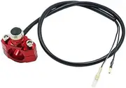 Motorcycle Engine Stop Start Kill Switch Kill Switch On Off Button CNC Universal for ATV,Dirt Pit Bike,Scooter,Quad 12V 7/8inch 22mm-Red