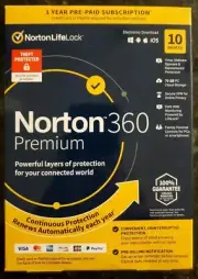 Symantec Norton 360 Premium 1 Year 10 Devices with 75 GB Storage