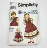 Simplicity Daisy Kingdom Sewing Pattern Girls and Doll Dress Pattern AA 3 4 5 6