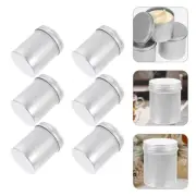 6 Pcs Food Storage Tin Tea Tin Canister Soap Saver Dish Lip Balm Tin