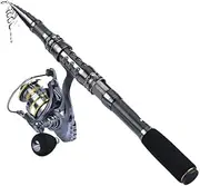 LLEIIshen Fishing Rod Combos 1.8-2.4 Spinning Fishing Rod Reels Fishing Bag Lure Line Sets for Travel Fishing/1969