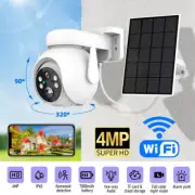 2024 Solar Security Camera System HD 4MP Wifi CCTV Home Camera Motion Track PTZ