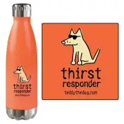 Teddy the Dog Thirst Responder Water Bottle Insulated Stainless Steel BPA Free