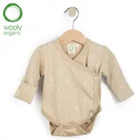 在飛比找蝦皮購物優惠-WoolyOrganic有機棉絨-側開襟包屁衣(丹蜜深棕)