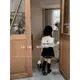 韓國童裝 女童秋冬套裝新款兒童條紋披肩針織毛衣洋氣外套百褶裙兩件套大童