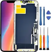 Foufinin for iPhone 12/12 Pro Screen Replacement for iphone12/12 Pro Screen Replacement with A2172 A2402 A2403 A2404 A2407 A2408 A2406 LCD Display Touch Digitizer Assembly with Tools Black 6.1 Inch