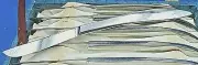 VINTAGE 6 PIECE SET OF STEAK KNIVES MADE OF ONE SINGLE PIECE OF HIGH GRADE SS JA