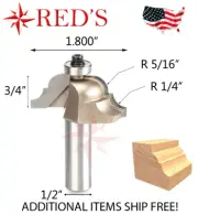 Tideway Carbide Pro LC08111208 3/4" Classical Roman OGEE 1/2" shank router bit