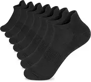 7 Pairs Ankle Athletic Running Socks Men Women, Low Cut Soft Sport Wicking Breathable Blister Resist No Show Cushion Tab Socks