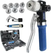 Copper Tube Expander Hydraulic Swaging & Expanding Tool Kit, 3/8" to 1-1/8" Rang