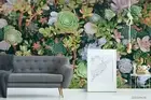 3D Succulent Background Wallpaper Wall Mural Removable Self-adhesive 387