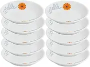 [CORELLE] J405-ORMCP-1941 Mini Plates, Set of 10, Plates, Break-Resistant, Lightweight, Microwave Safe, Oven Safe, Dishwasher Safe, Orange Margaret