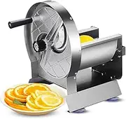 Blelsa Commercial Manual Vegetable Fruit Slicer 0.2-10Mm Adjustable Thickness Stainless Steel Manual Vegetable Cutter Machine for Slicing Fruit Potato Lemon Onion Cabbage Tomato Silver