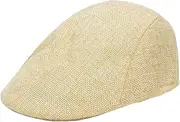 [Tadill] Beret Cap Flap Cabbie Hat Hip Hop Casual Warm Herringbone Hat Men Flat Cap Painter Hats for Gardening Hiking Outdoor Camping, Yellow