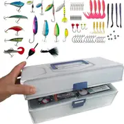 Christmas Advent Calendar 2024, Fishing Lure Advent Calendar, 24 Days Fishing Lures Set Gift Christmas Countdown Advent Calendar Fishing Set Gift Box