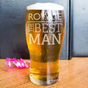 Your Best Man Personalised Beer Glass 570ml