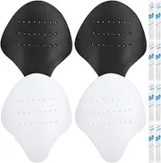 [Piriuuo] 2 Pairs Shoe Creases Protector, Shoe Toe Protectors Crease Protectors for Sneakers Soft Shoe Trees for Sports Shoe Inserts for Men and Women (Black & White), White