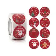 Merry Christmas Sticker Santa Claus Gift Label Envelope Roll Decorative Sticker