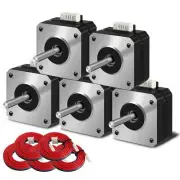 SIMAX3D 5pcs of Pack Nema 17 Stepper Motor42x23mm 42BYGH Motor 4-Lead Wire 13...