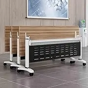 Portable Folding Conference Table on Caster Wheels for Modern Office Meetings