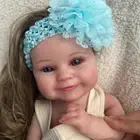 20" Maddie Full Body Silicone Reborn Baby Doll Girl with Hair Lifelike Toy Gift