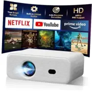 L012 Mini Projector, Support 4K 1080P Portable Projector with Dual Band WIFI6