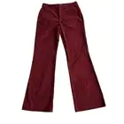 Outerknown NWT Flat Front Wide Leg Flare Lightweight Burgundy Corduroy Pants 8