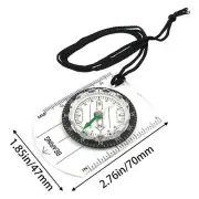 Multifunctional Compass Map Scale Ruler With Rope Outdoor Survival Hiking Tool