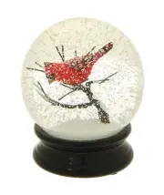 Winter Snow Globe by : 4.5 Inch Cardinal Snow Globe (Cardinal Branch)