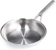 Merten & Storck Tri-Ply Stainless Steel Induction 20cm Frying Pan Skillet, Multi Clad, Oven Safe, Silver