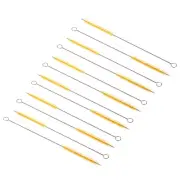 12Pcs 10"x3/8" Drinking Straw Cleaning Brush Nylon Cleaning Bottle Brush Yellow