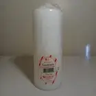 ==NEW== Vintage Kmart Gardenia Scented Christmas Pillar Wax Candle ~ 8" X 3"