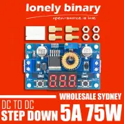 XL4015 5A 75W Adjustable Step Down DC Power Converter 18650 5V 12V 24V Arduino