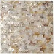 Handmade Serene Brick Seamless Mother of Pearl Mosaic Tile for Bathroom Kitchen Shower Wall Backsplash Tile
