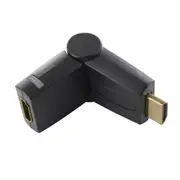 HDMI Cable 180 Degree Angle Adjustable Hinged Adaptor Plug suits Wall Mounted TV