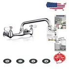 Heavy-Duty 8-Inch Swivel Spout Wall Mount Kitchen Faucet - Easy DIY Installation