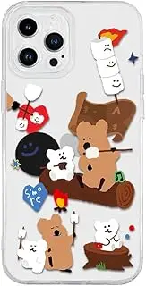 LightNice for iPhone SE 2020 2022 / iPhone 8/7 Case, Transparent TPU Soft Bumper Creative Floarl Plants Scenery Cartoon Series Pattern Cover Shockproof Protective Clear Phone Cases - 40