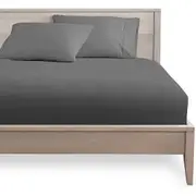 Ultra Soft Deep Fitted Sheet Set Pillowcases Single Double Queen King - Gray