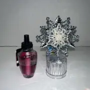 NEW Bath & Body Works Silver Blue Snowflake Light Up Wallflower Plug + Fragrance