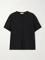 [TOTEME] TOTEME - Tencel™ Lyocell And Organic Cotton-blend Jersey T-shirt - Black - x large x large Black
