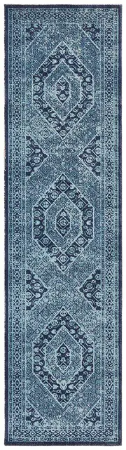 Whisper Stonewashed Blue Runner Rug