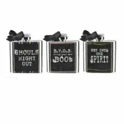 Halloween Spirits Metal Hip Flask Set of 3