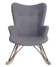 SK Designer Living Replica Grant Featherston Rocking Chair - Grey Fabric