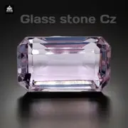 Emerald Cut Glass Gemstone – 18.50 Ct | 18x10x9mm | Transparent Loose Stone