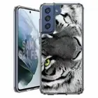 For Samsung Galaxy S20 S21 S23 S24 FE 5g TPU Case+Glass(White Tiger)