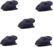 [BESPORTBLE] 5pcs Adorable Pumpkin Hat French Beret Comfortable Knit Beret for Men Women Boys and Girls Wide Brim