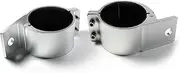 Elinz 3" 76-81mm Pair Bullbar Mounting Bracket Clamp LED Light bar Driving Rigid Rubber Pads Easy Installation 1 YR WTY (Silver)